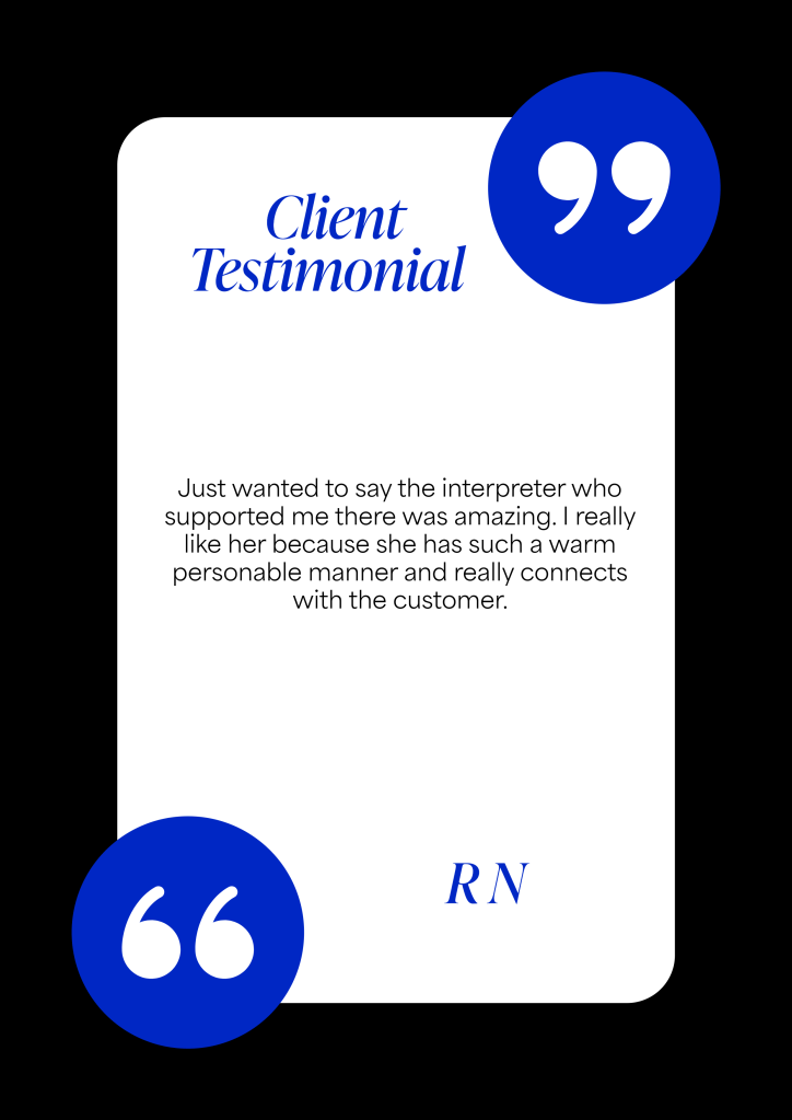 RN CLIENT TESTIMONAIL